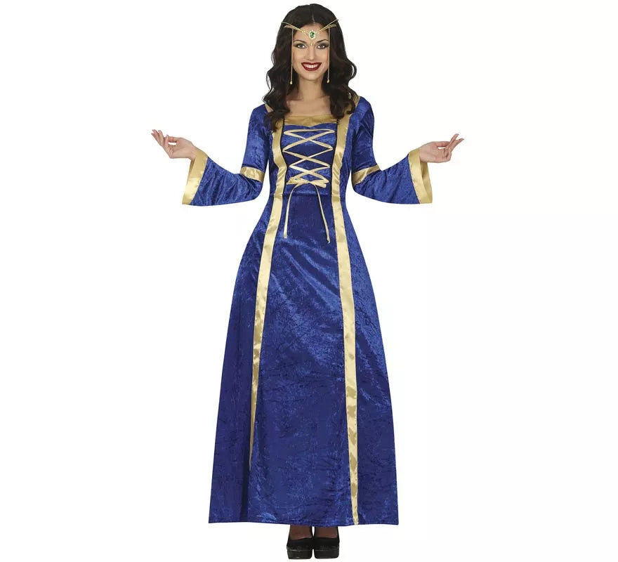 Translation missing: it.Disfraz de Princesa o Noble Medieval azul para mujer
