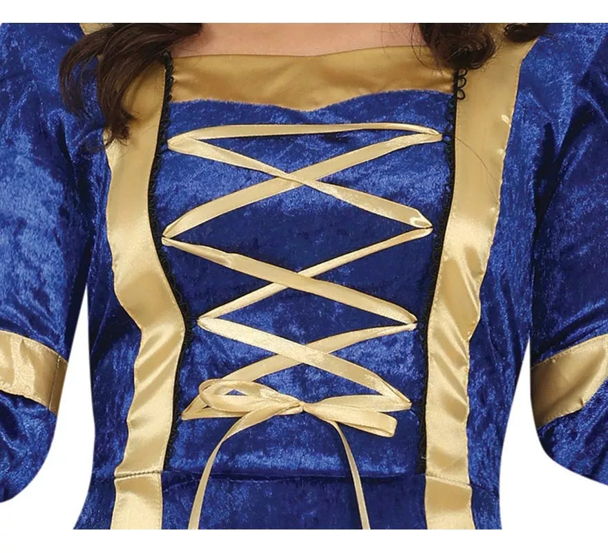 Translation missing: es.Disfraz de Princesa o Noble Medieval azul para mujer
