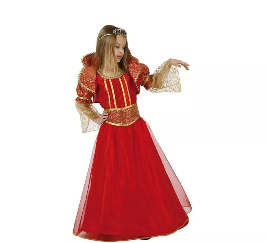 Translation missing: it.Disfraz de Princesa o Reina rojo para niñas