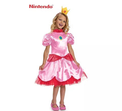 Costume da principessa Peach Super Mario Nintendo per bambine