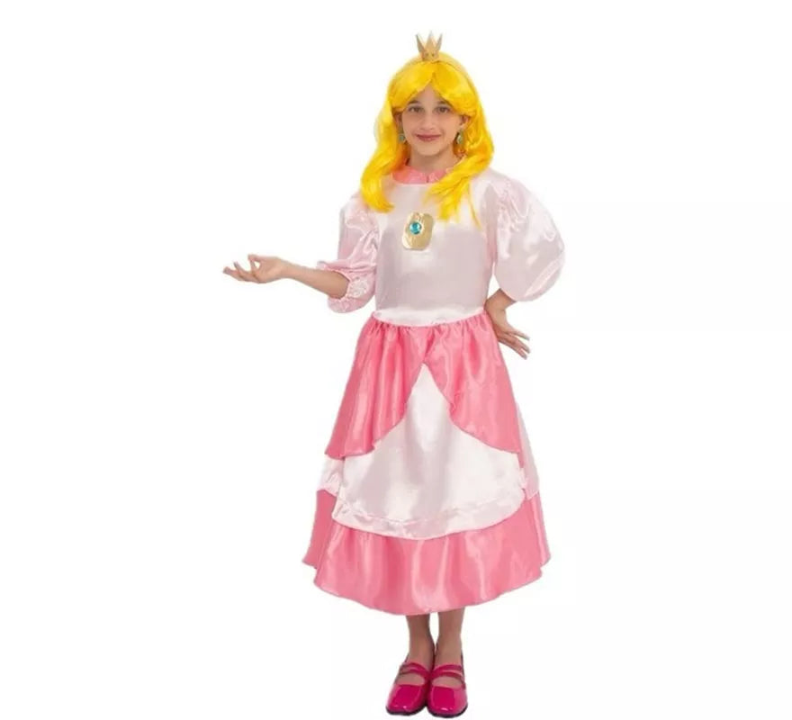 Translation missing: es.Disfraz de Princesa rosa con broche para niña
