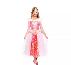 Costume da principessa rosa delle fiabe per bambina