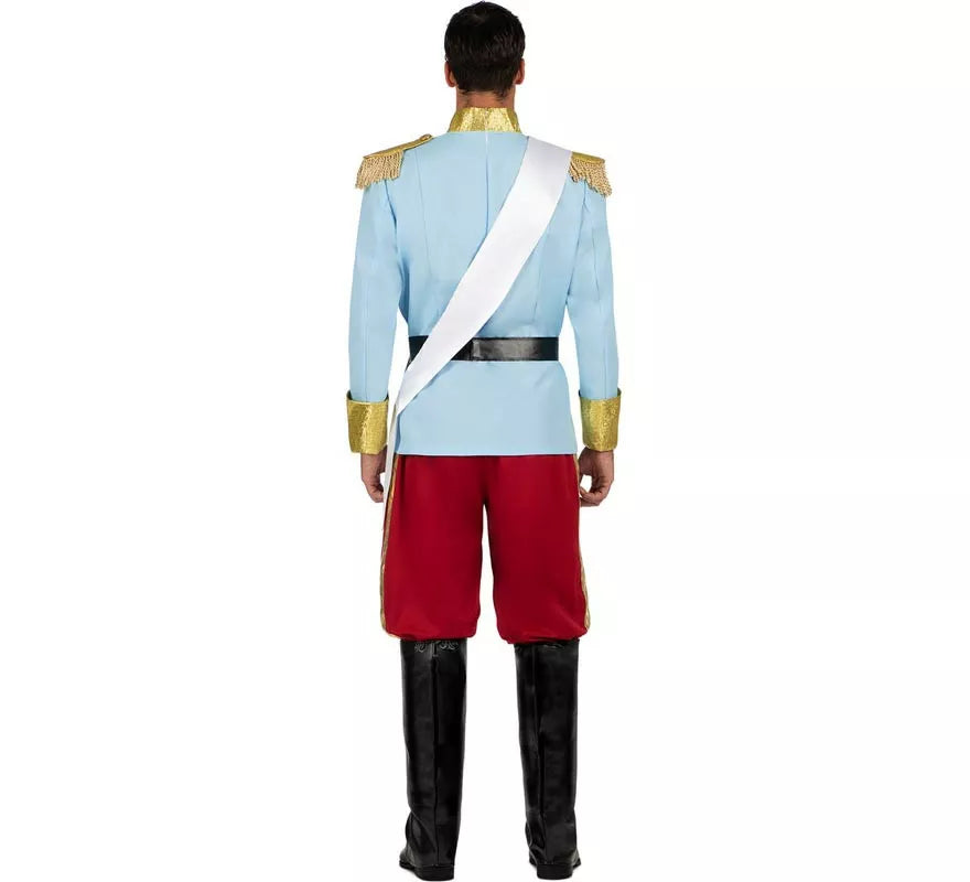 Disfraz de Príncipe azul celeste de cuento para hombre