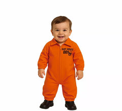 Costume da prigioniero arancione per neonato