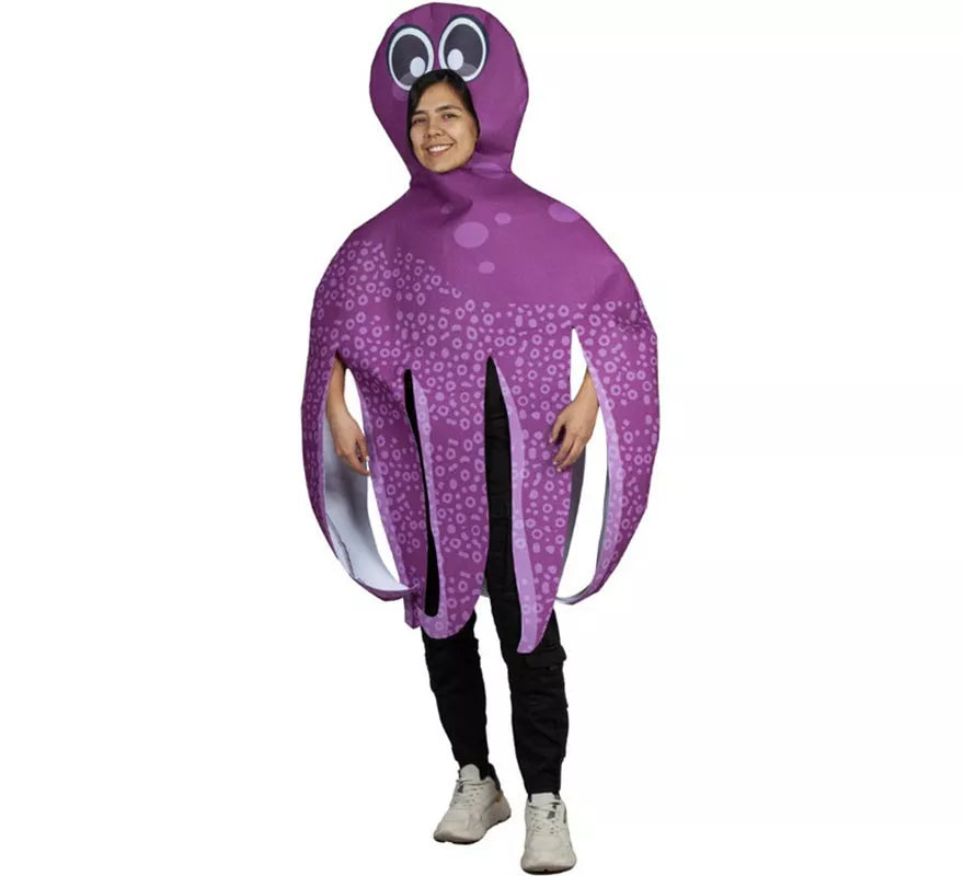 Translation missing: it.Disfraz de Pulpo morado para adultos