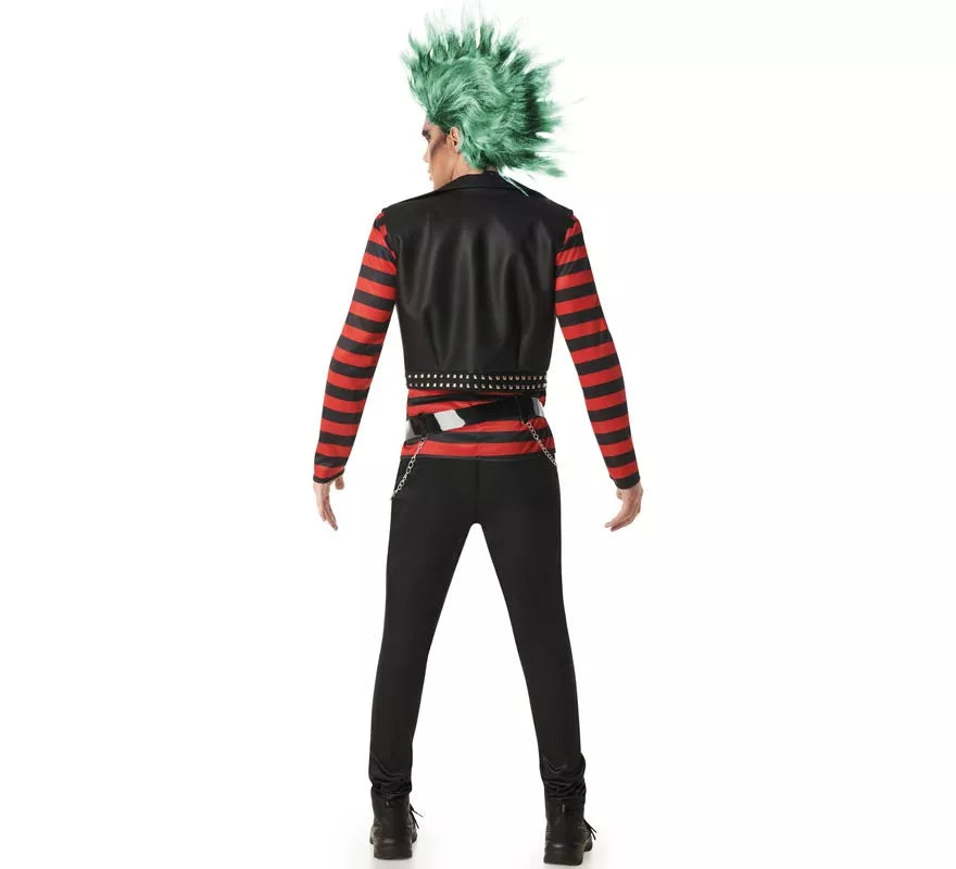 Translation missing: it.Disfraz de Punky a Rayas para hombre