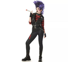 Costume punk a righe da donna