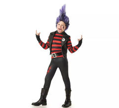 Costume punk a righe per bambini