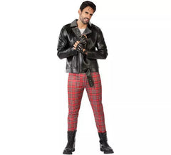 Punk costume rosso e uomini neri