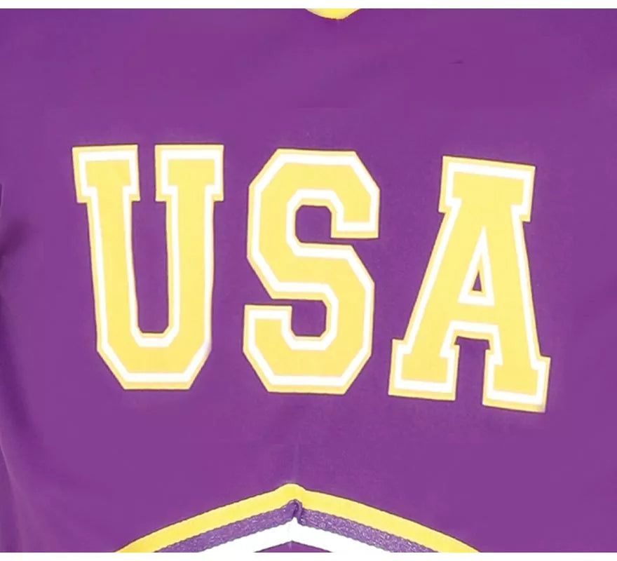 Translation missing: it.Disfraz de Quarterback USA morado y amarillo para hombre