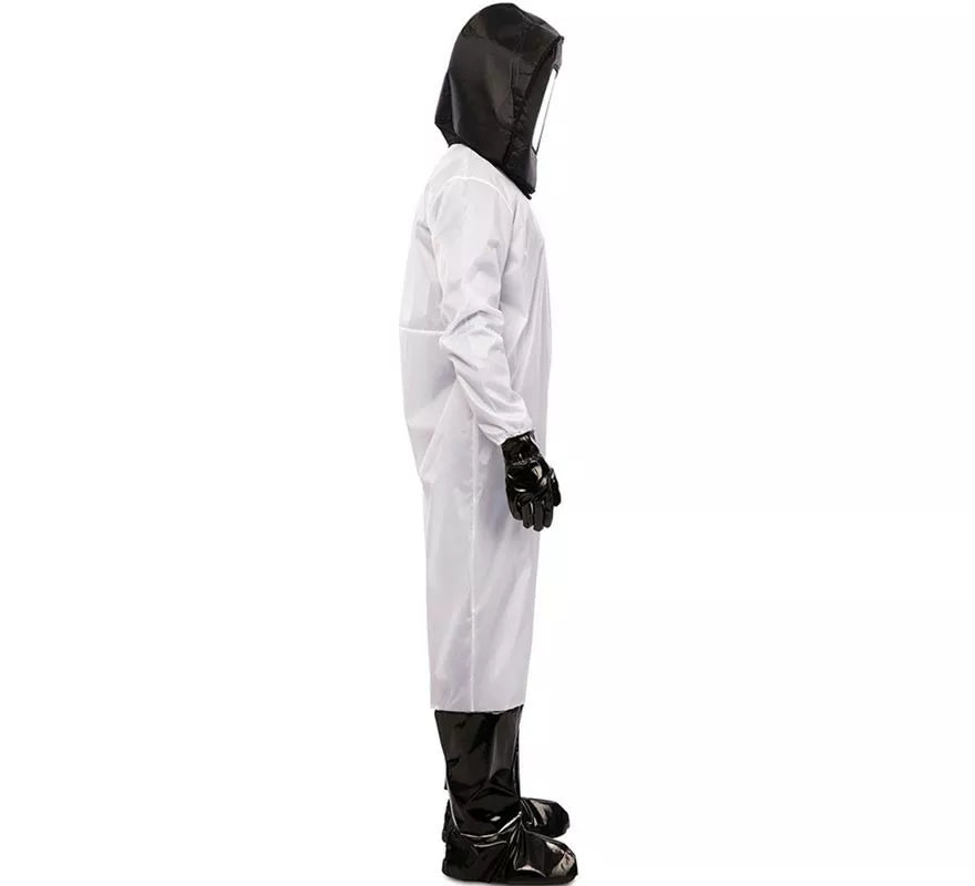 Translation missing: it.Disfraz de Químico en traje blanco y negro para hombre