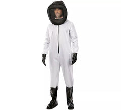 Costume da chimico in abito bianco e nero per uomo