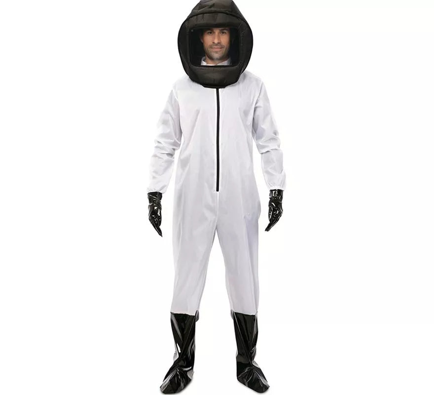 Translation missing: it.Disfraz de Químico en traje blanco y negro para hombre