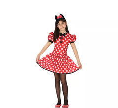 Costume da Topolina a pois per bambina