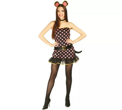 Costume per donna di topo nero taglia 38/40