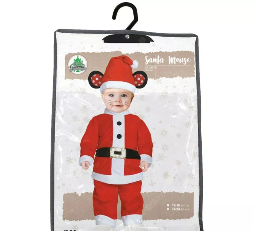 Translation missing: it.Disfraz de Ratoncito Papá Noel con cinturón para bebé