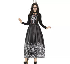 Costume nero da regina Catrina Calavera per donna