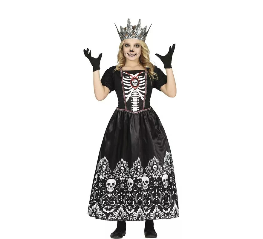 Translation missing: es.Disfraz de Reina Calavera Oscura para niña