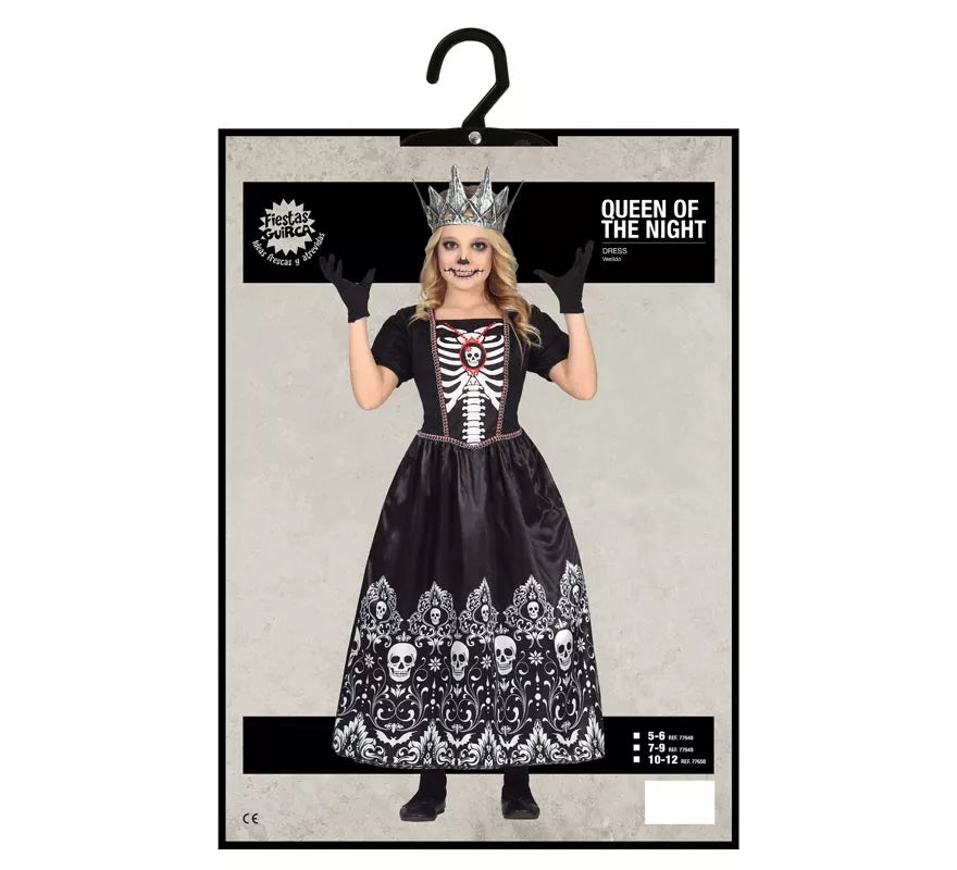 Translation missing: es.Disfraz de Reina Calavera Oscura para niña