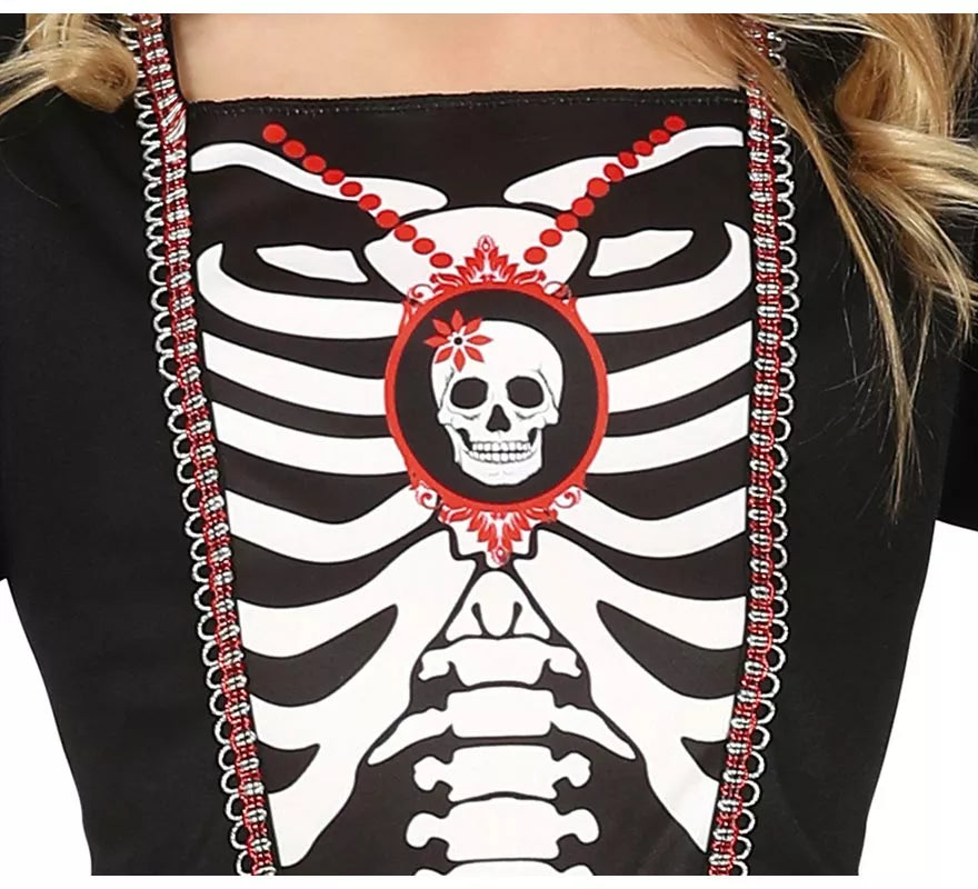 Translation missing: it.Disfraz de Reina Calavera Oscura para niña