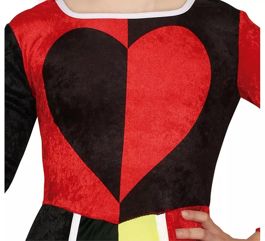 Translation missing: es.Disfraz de Reina de Corazones rojo para niña