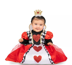 Costume da Regina di Cuori Rossi con cerchietto per bambina e bambina