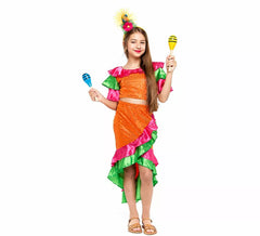 Costume da regina della samba per bambine
