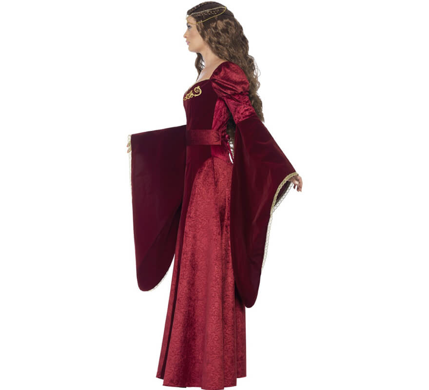 Translation missing: it.Disfraz de Reina Medieval Burdeos para mujer