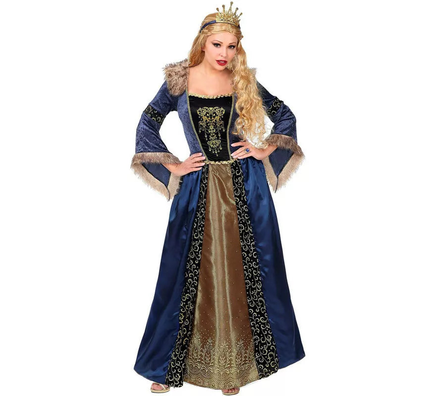 Translation missing: es.Disfraz de Reina Medieval Largo para mujer