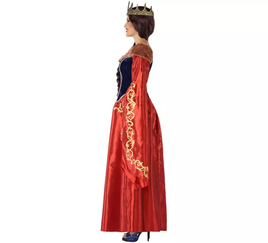 Translation missing: it.Disfraz de Reina Medieval Roja para mujer