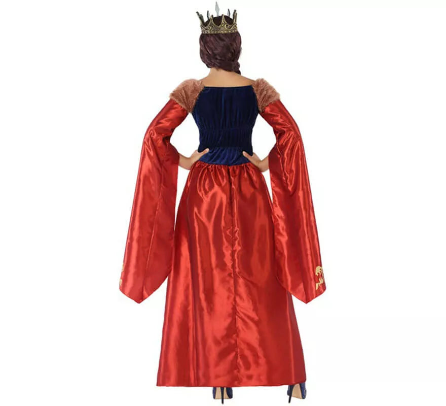 Translation missing: it.Disfraz de Reina Medieval Roja para mujer