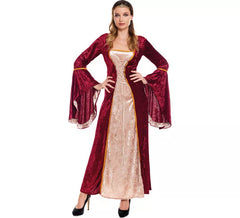 Costume da Regina Medievale Vinotinto per donna