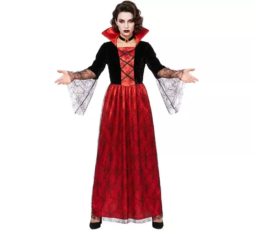 Translation missing: it.Disfraz de Reina Vampira antigua rojo para mujer