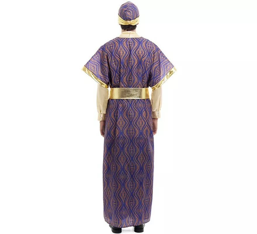 Translation missing: it.Disfraz de Rey Mago Baltasar morado para hombre