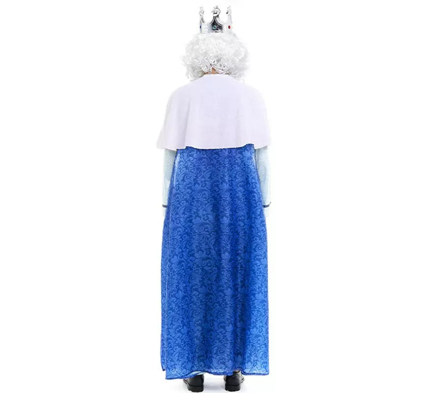 Translation missing: it.Disfraz de Rey Mago Melchor azul y blanco para hombre