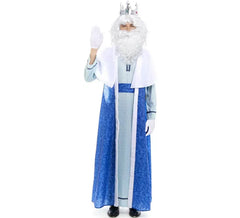 Costume da Re Mago Melchiorre bianco e blu per uomo