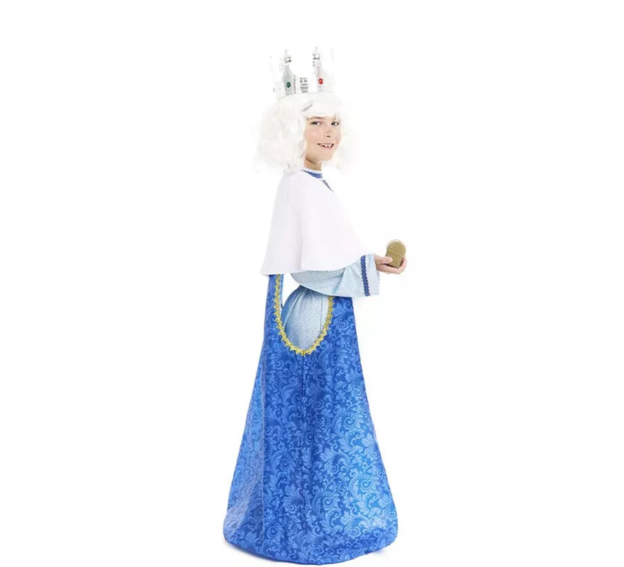 Translation missing: es.Disfraz de Rey Mago Melchor azul y blanco para niño