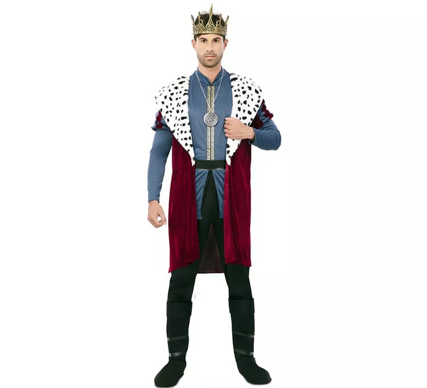 Translation missing: it.Disfraz de Rey Medieval con estampado deluxe para hombre
