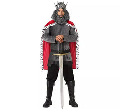 re costume medievale per gli uomini Grey