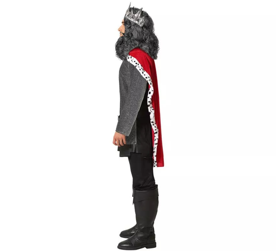 Translation missing: it.Disfraz de Rey Medieval Gris para hombre