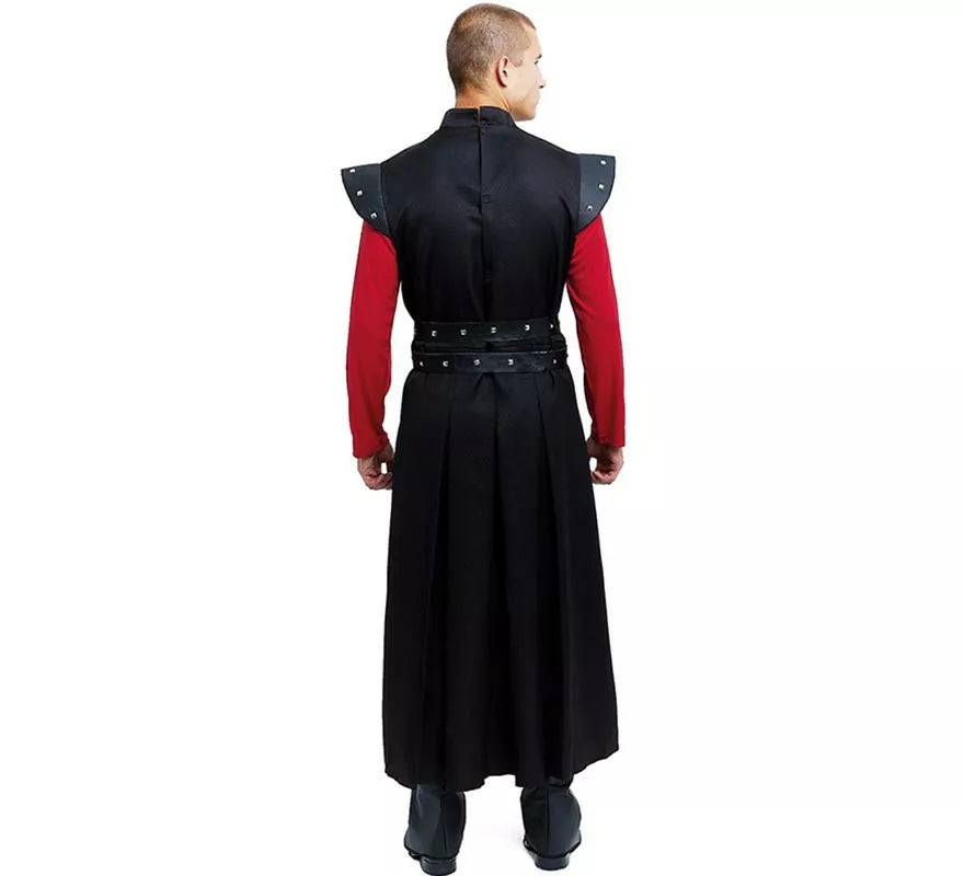 Translation missing: es.Disfraz de Rey Medieval negro con tachuelas para hombre