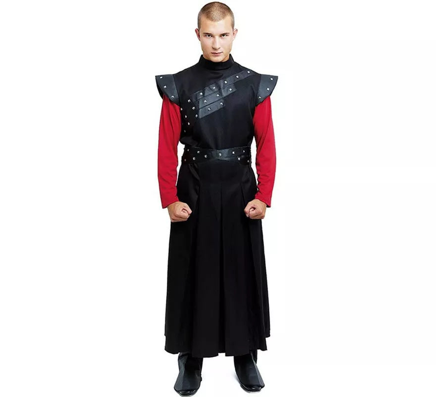 Translation missing: es.Disfraz de Rey Medieval negro con tachuelas para hombre