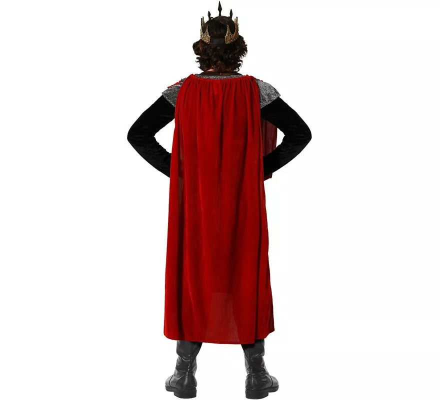 Translation missing: it.Disfraz de Rey Medieval rojo para hombre
