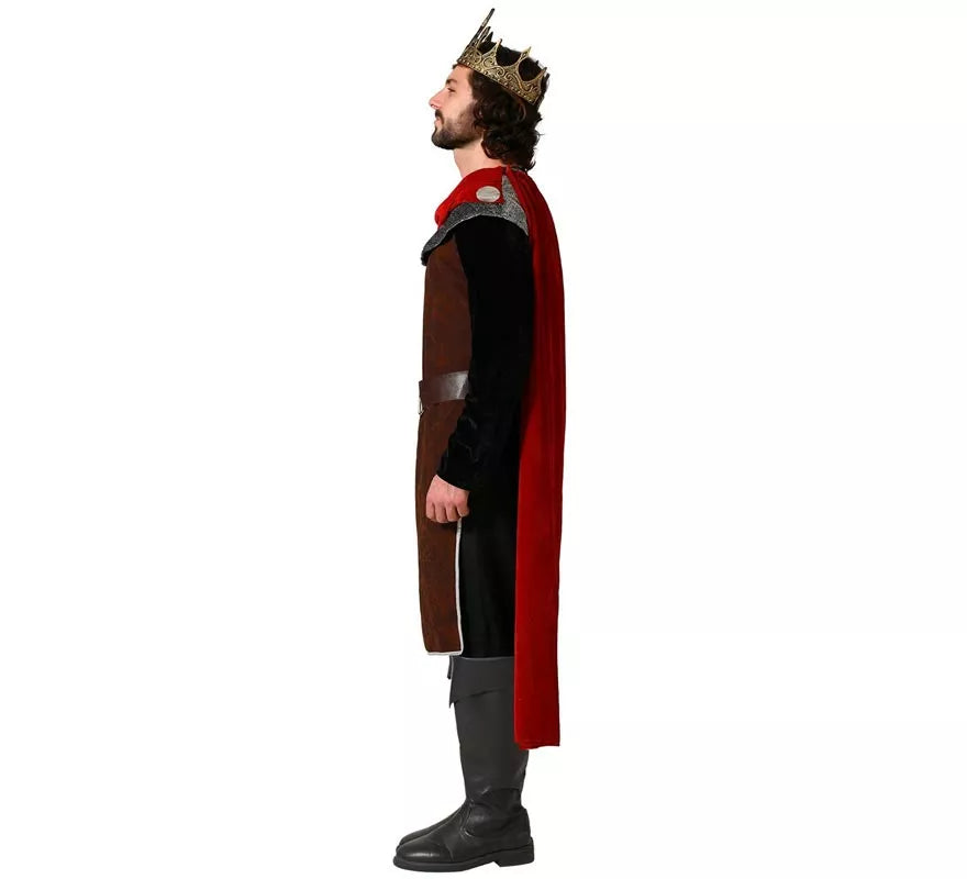 Translation missing: it.Disfraz de Rey Medieval rojo para hombre
