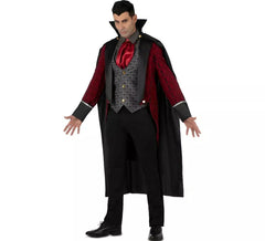 Disfraz de Rey Vampiro burdeos oscuro para hombre