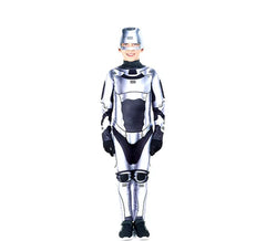 Costume da robot assassino d'argento per bambino