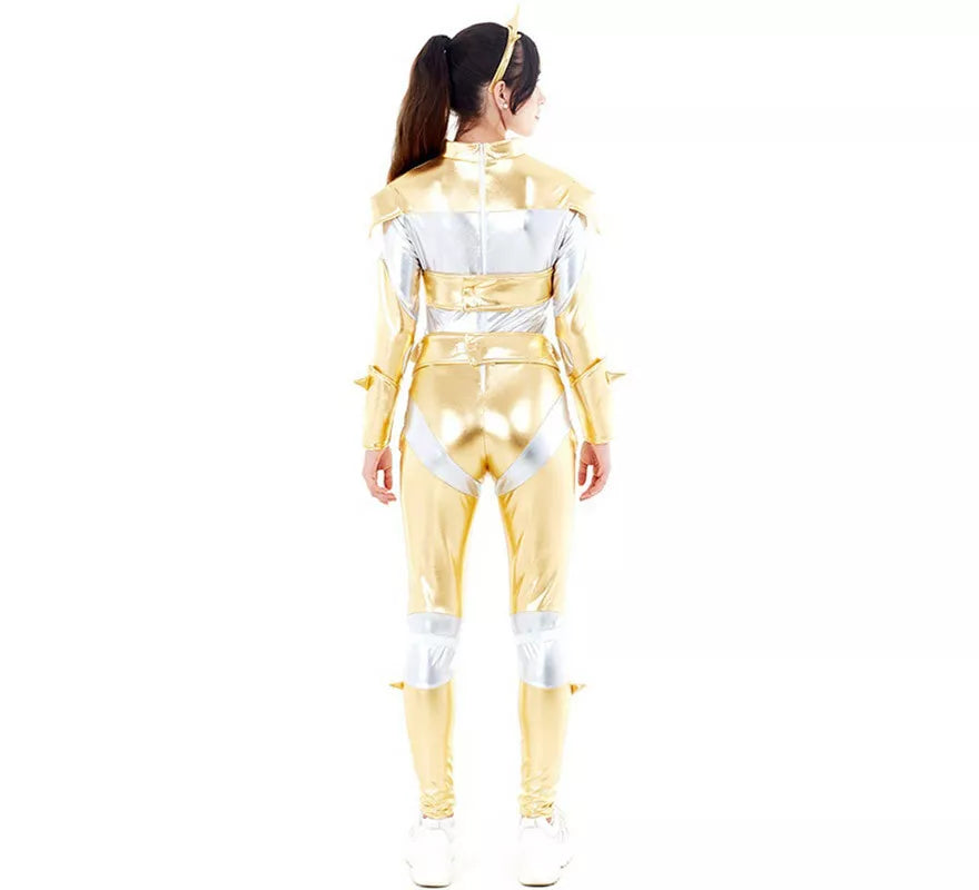 Translation missing: es.Disfraz de Robot Woman Estelar Dorado para mujer
