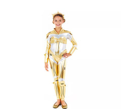 Costume da Donna Robot Stellare Dorata per bambina