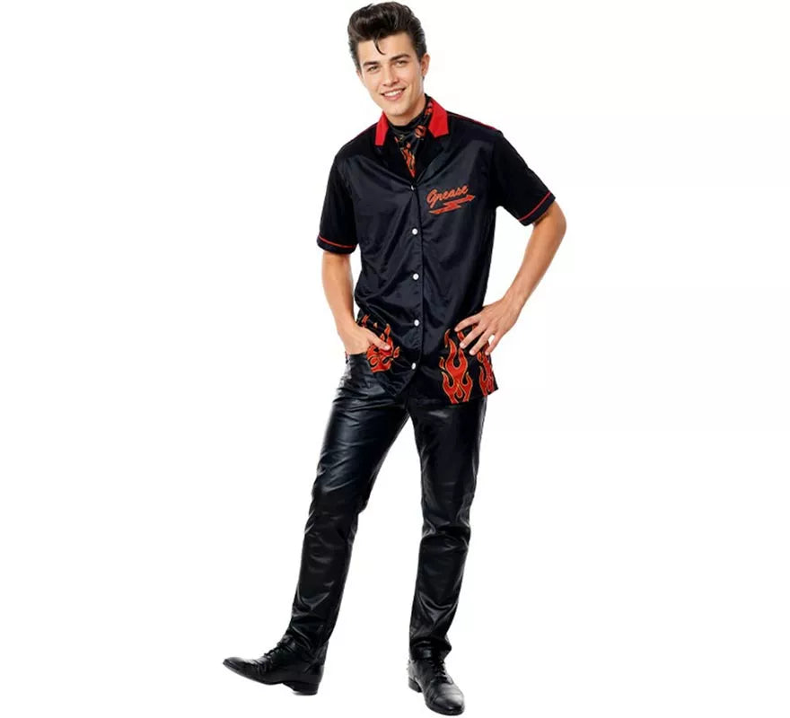 Translation missing: it.Disfraz de Rockabilly Negro Años 50 para hombre