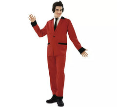 Costume da rockabilly rosso per un uomo